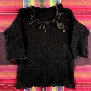 Black Issey Miyake Me Music Note top.